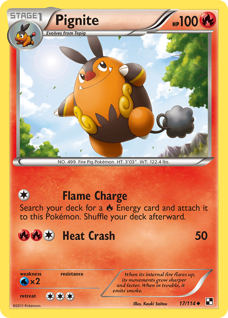 Pignite (17/114) [Black & White: Base Set] | Card Merchant Takapuna