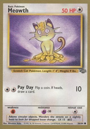 Meowth (56/64) (Gold Bordered Promo) [Jungle Unlimited] | Card Merchant Takapuna