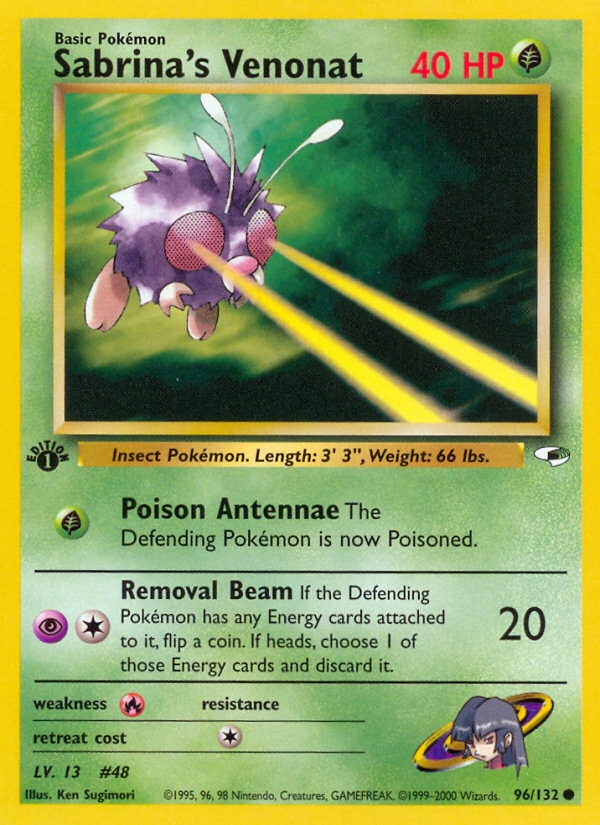Sabrina's Venonat (96/132) [Gym Heroes 1st Edition] | Card Merchant Takapuna