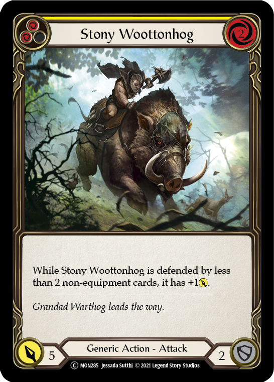 Stony Woottonhog (Yellow) [U-MON285] (Monarch Unlimited)  Unlimited Normal | Card Merchant Takapuna