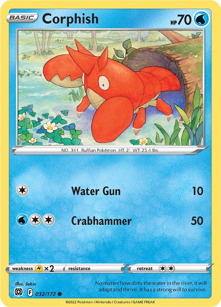 Corphish (032/172) [Sword & Shield: Brilliant Stars] | Card Merchant Takapuna