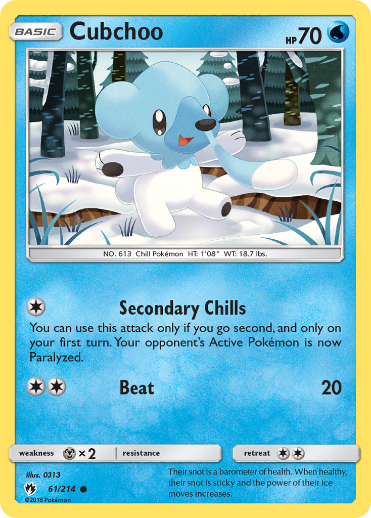 Cubchoo (61/214) [Sun & Moon: Lost Thunder] | Card Merchant Takapuna