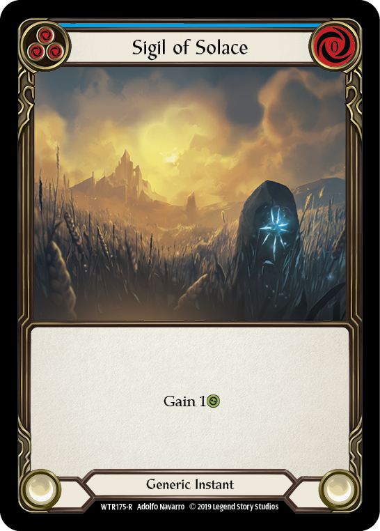 Sigil of Solace (Blue) [WTR175-R] (Welcome to Rathe)  Alpha Print Normal | Card Merchant Takapuna