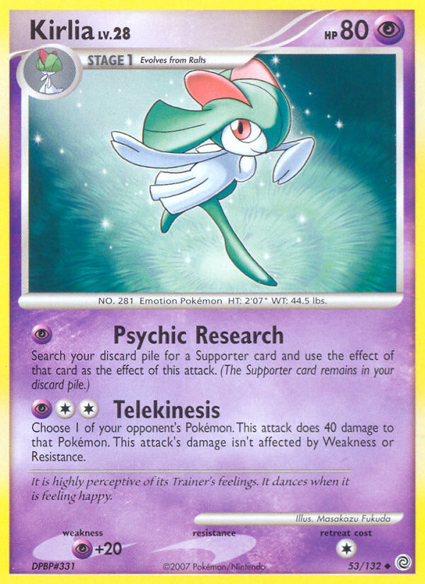 Kirlia (53/132) [Diamond & Pearl: Secret Wonders] | Card Merchant Takapuna