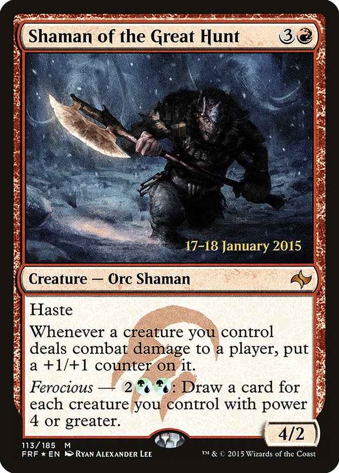 Shaman of the Great Hunt [Fate Reforged Prerelease Promos] | Card Merchant Takapuna