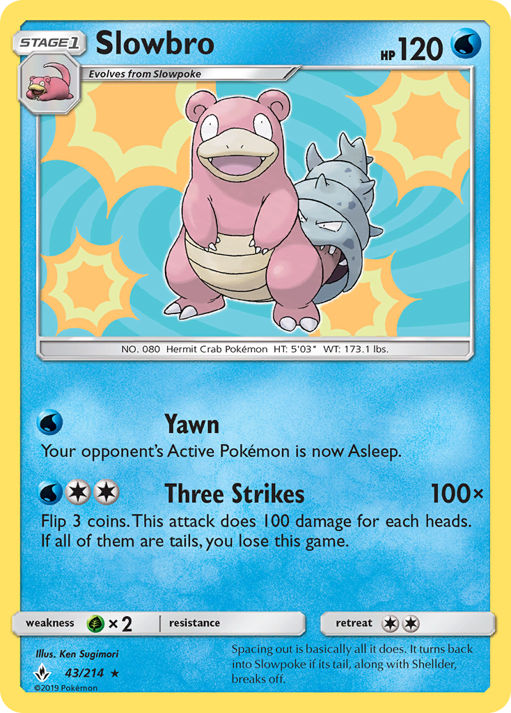 Slowbro (43/214) [Sun & Moon: Unbroken Bonds] | Card Merchant Takapuna