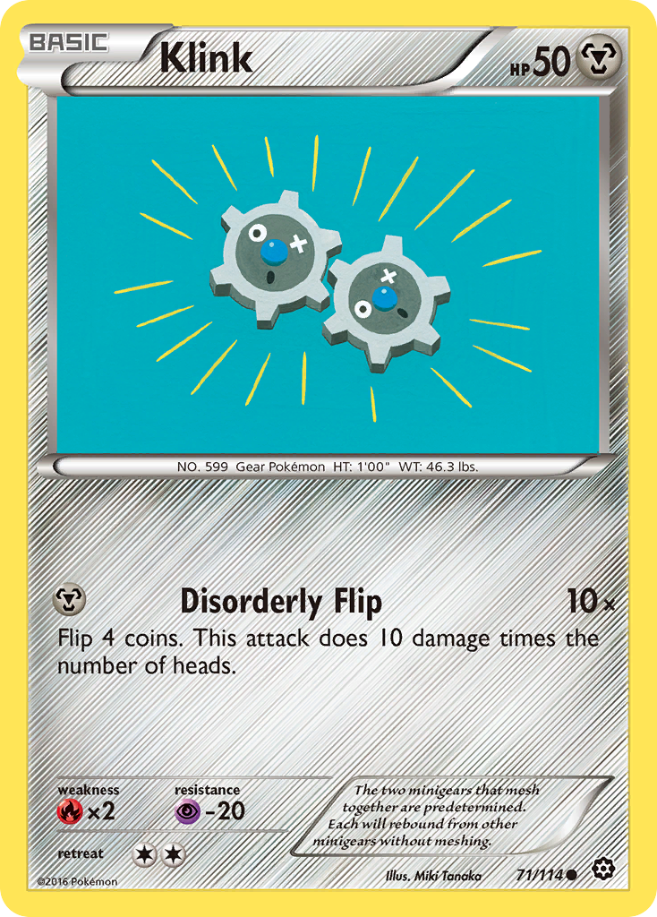 Klink (71/114) [XY: Steam Siege] | Card Merchant Takapuna