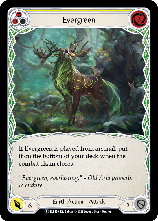 Evergreen (Yellow) [U-ELE120] (Tales of Aria Unlimited)  Unlimited Rainbow Foil | Card Merchant Takapuna