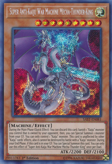 Super Anti-Kaiju War Machine Mecha-Thunder-King [SAST-EN081] Secret Rare | Card Merchant Takapuna