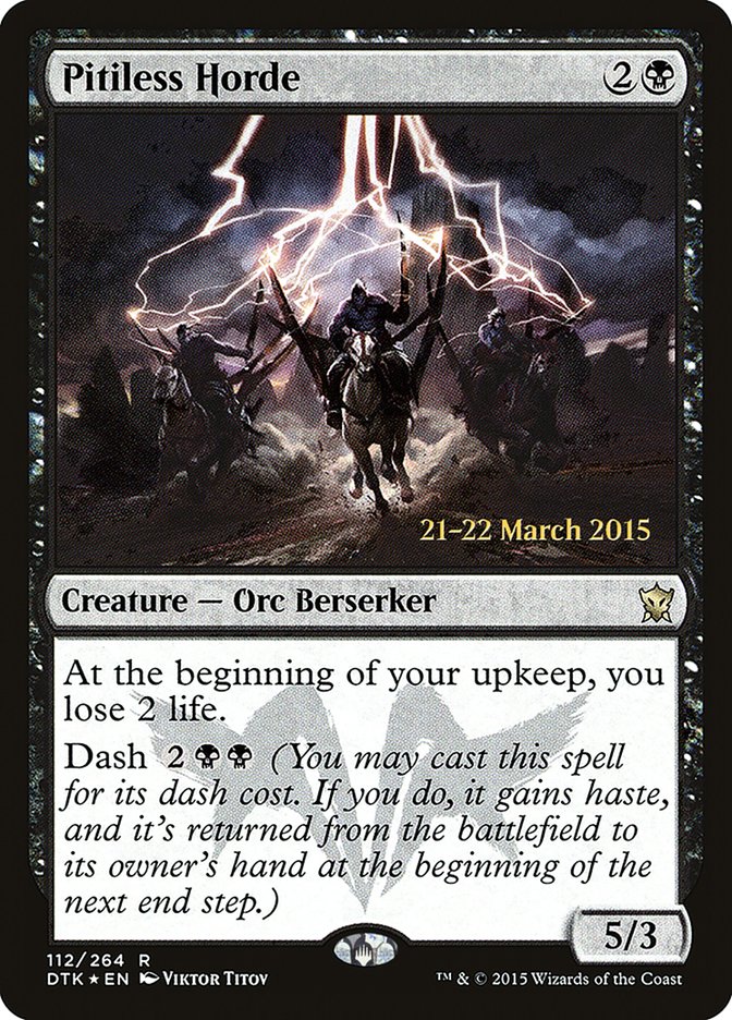 Pitiless Horde [Dragons of Tarkir Prerelease Promos] | Card Merchant Takapuna