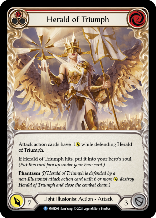 Herald of Triumph (Red) [MON008] (Monarch)  1st Edition Normal | Card Merchant Takapuna