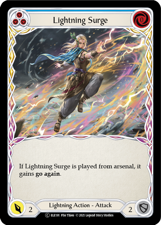 Lightning Surge (Blue) [U-ELE191] (Tales of Aria Unlimited)  Unlimited Normal | Card Merchant Takapuna