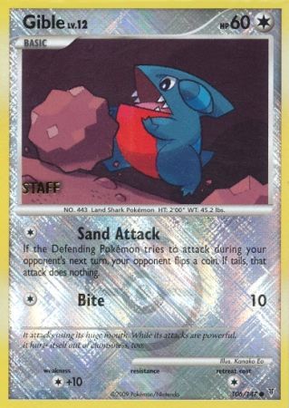 Gible (106/147) (Championship Promo Staff) [Platinum: Supreme Victors] | Card Merchant Takapuna