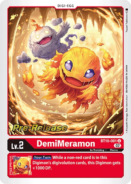 DemiMeramon [BT10-001] [Xros Encounter Pre-Release Cards] | Card Merchant Takapuna