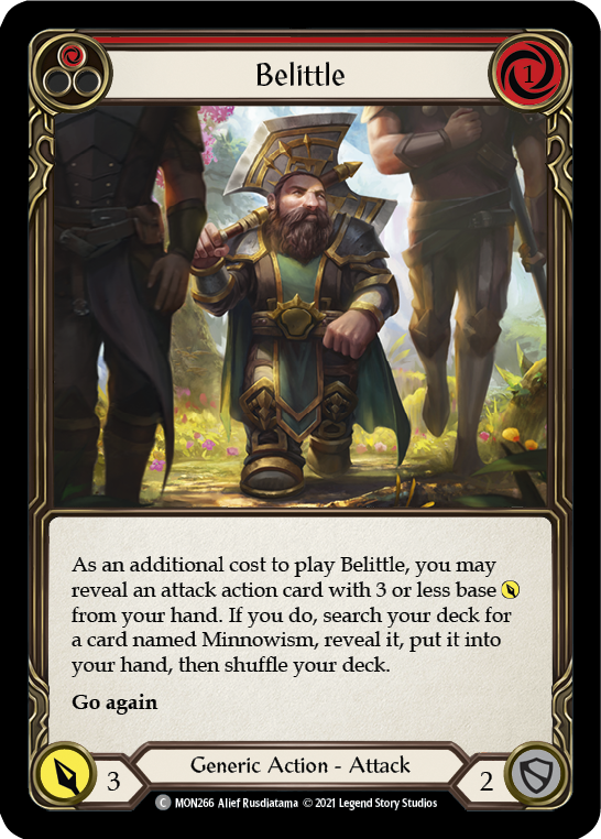 Belittle (Red) [MON266-RF] (Monarch)  1st Edition Rainbow Foil | Card Merchant Takapuna