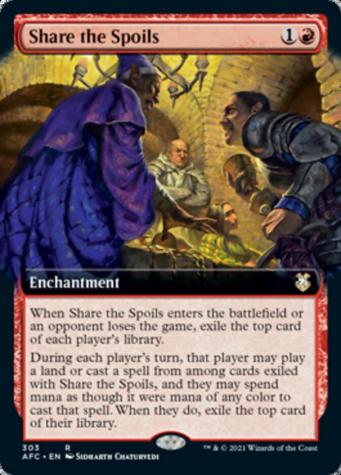 Share the Spoils (Extended Art) [Dungeons & Dragons: Adventures in the Forgotten Realms Commander] | Card Merchant Takapuna