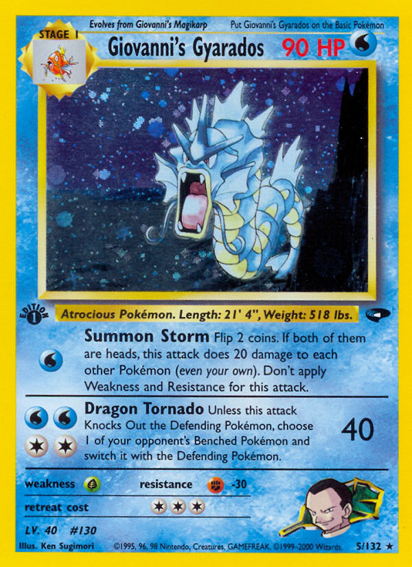 Giovanni's Gyarados (5/132) [Gym Challenge 1st Edition] | Card Merchant Takapuna