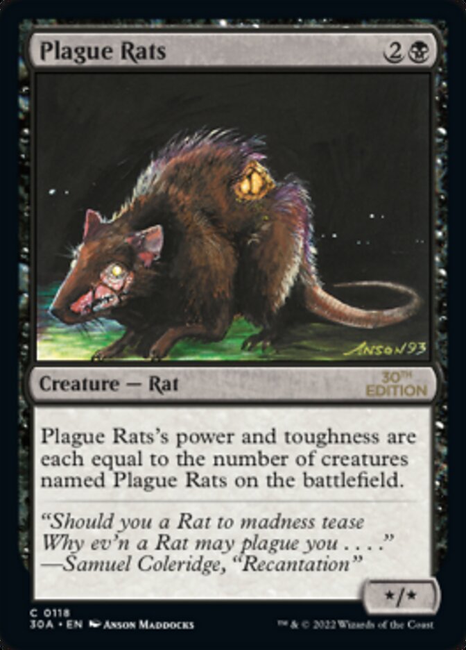 Plague Rats [30th Anniversary Edition] | Card Merchant Takapuna