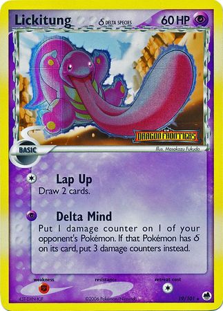 Lickitung (19/101) (Delta Species) (Stamped) [EX: Dragon Frontiers] | Card Merchant Takapuna