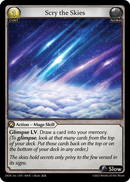 Scry the Skies (108) [Dawn of Ashes: 1st Edition] | Card Merchant Takapuna