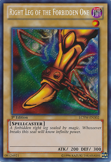 Right Leg of the Forbidden One [LCYW-EN302] Secret Rare | Card Merchant Takapuna