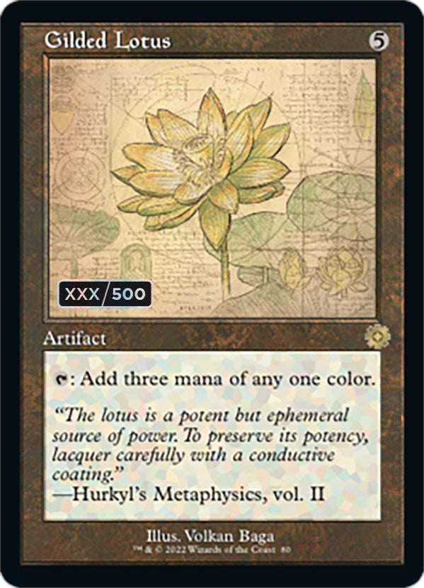 Gilded Lotus (Retro Schematic) (Serialized) [The Brothers' War Retro Artifacts] | Card Merchant Takapuna