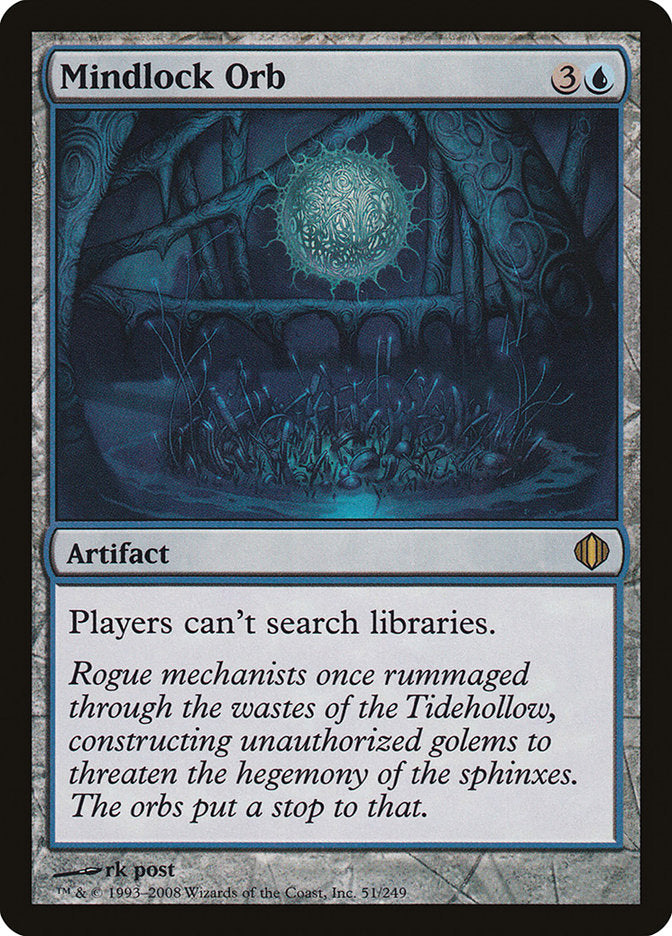 Mindlock Orb [Shards of Alara] | Card Merchant Takapuna