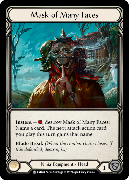Mask of Many Faces [KAT003] (Outsiders Katsu Blitz Deck) | Card Merchant Takapuna