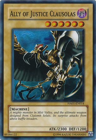 Ally of Justice Clausolas [HA01-EN014] Super Rare | Card Merchant Takapuna