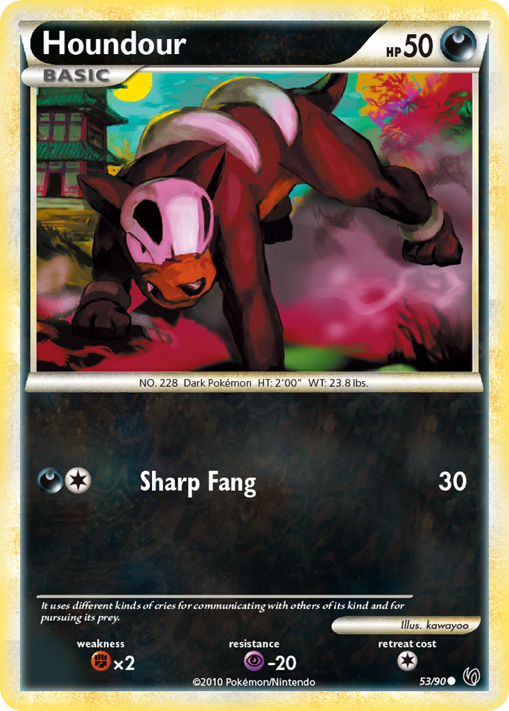 Houndour (53/90) [HeartGold & SoulSilver: Undaunted] | Card Merchant Takapuna