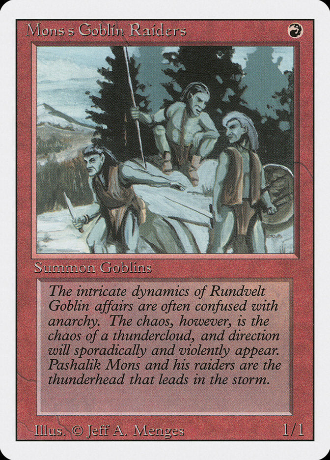 Mons's Goblin Raiders [Revised Edition] | Card Merchant Takapuna