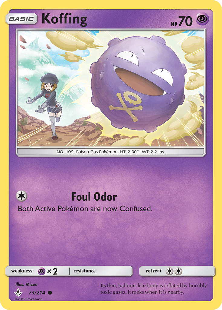 Koffing (73/214) [Sun & Moon: Unbroken Bonds] | Card Merchant Takapuna