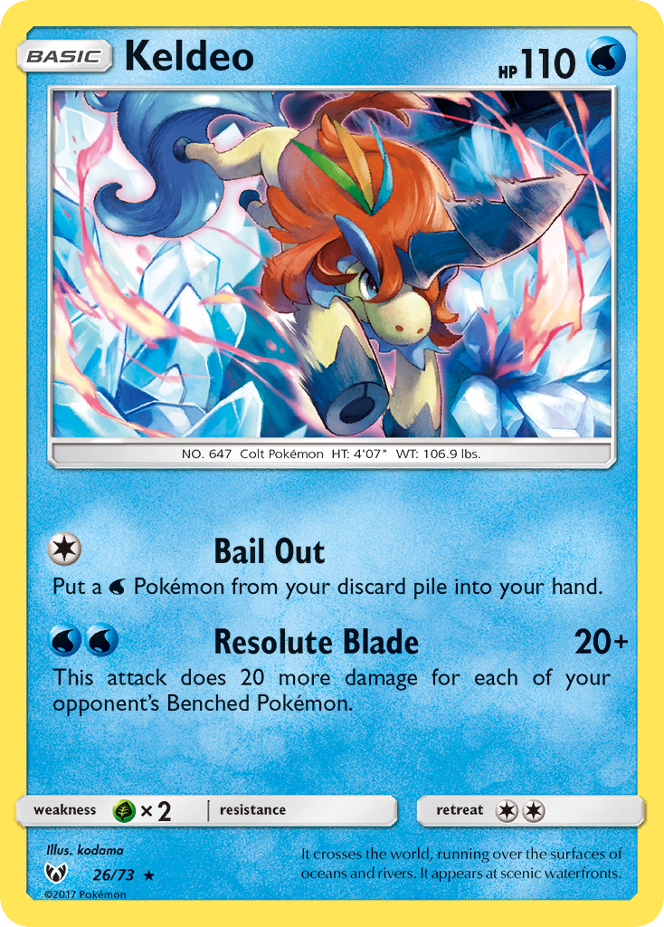 Keldeo (26/73) [Sun & Moon: Shining Legends] | Card Merchant Takapuna