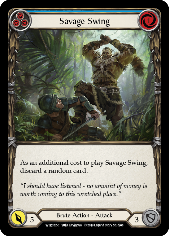 Savage Swing (Blue) [WTR022-C] (Welcome to Rathe)  Alpha Print Rainbow Foil | Card Merchant Takapuna