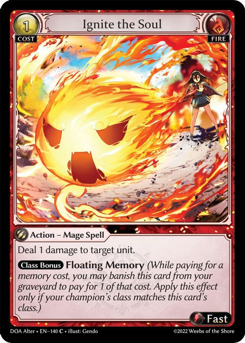 Ignite the Soul (140) [Dawn of Ashes: Alter Edition] | Card Merchant Takapuna