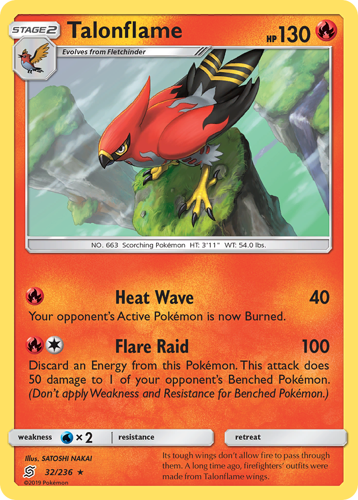 Talonflame (32/236) [Sun & Moon: Unified Minds] | Card Merchant Takapuna