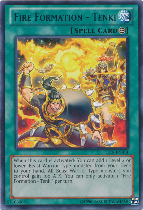 Fire Formation - Tenki (Green) [DL18-EN014] Rare | Card Merchant Takapuna