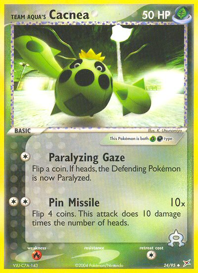 Team Aqua's Cacnea (24/95) [EX: Team Magma vs Team Aqua] | Card Merchant Takapuna