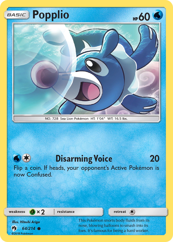 Popplio (64/214) [Sun & Moon: Lost Thunder] | Card Merchant Takapuna