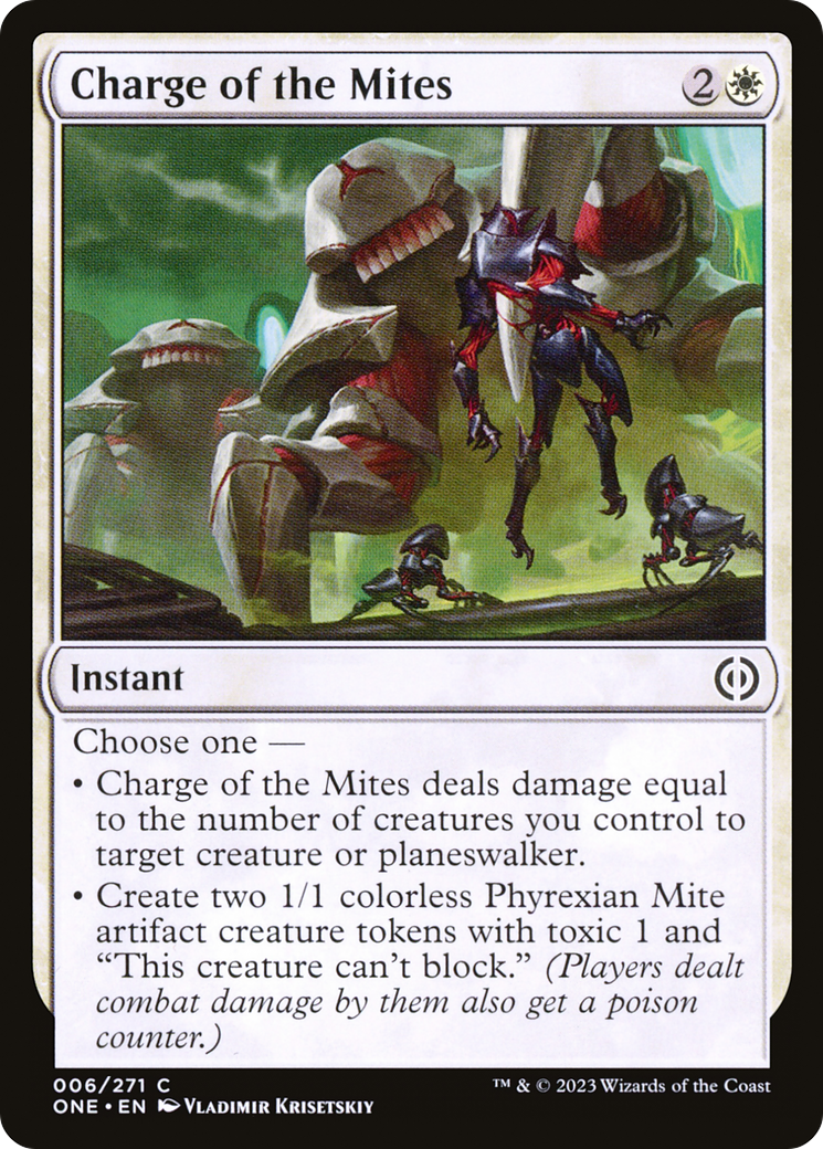 Charge of the Mites [Phyrexia: All Will Be One] | Card Merchant Takapuna