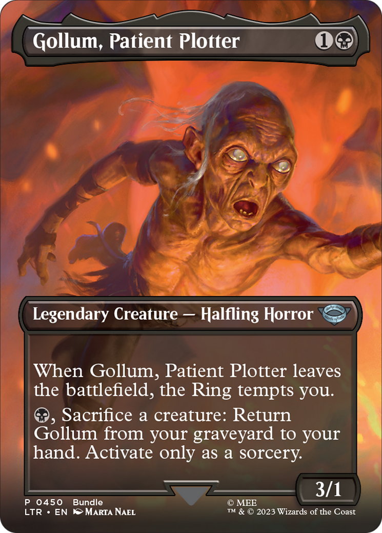 Gollum, Patient Plotter (Borderless Alternate Art) [The Lord of the Rings: Tales of Middle-Earth] | Card Merchant Takapuna