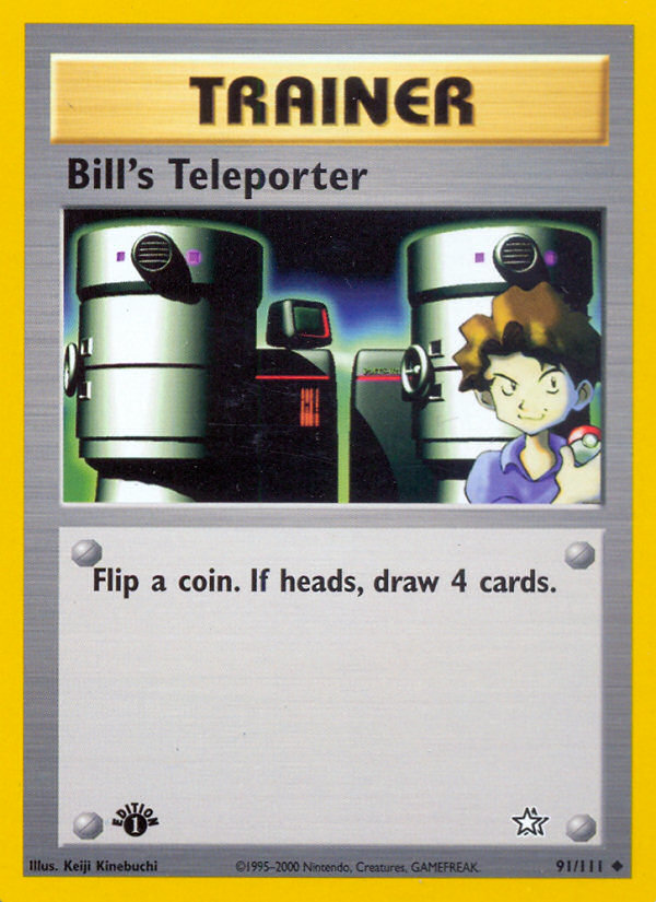 Bill's Teleporter (91/111) [Neo Genesis 1st Edition] | Card Merchant Takapuna