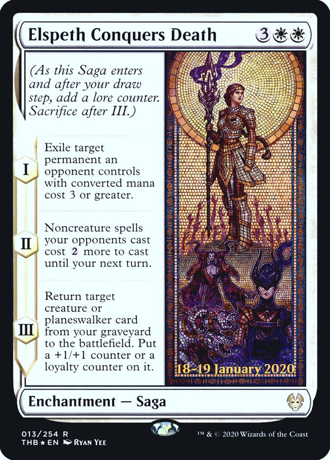 Elspeth Conquers Death [Theros Beyond Death Prerelease Promos] | Card Merchant Takapuna