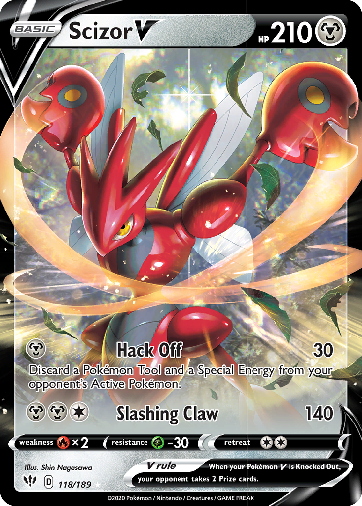 Scizor V (118/189) [Sword & Shield: Darkness Ablaze] | Card Merchant Takapuna