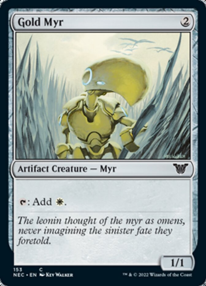 Gold Myr [Kamigawa: Neon Dynasty Commander] | Card Merchant Takapuna