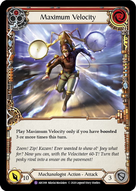 Maximum Velocity [U-ARC008] (Arcane Rising Unlimited)  Unlimited Rainbow Foil | Card Merchant Takapuna