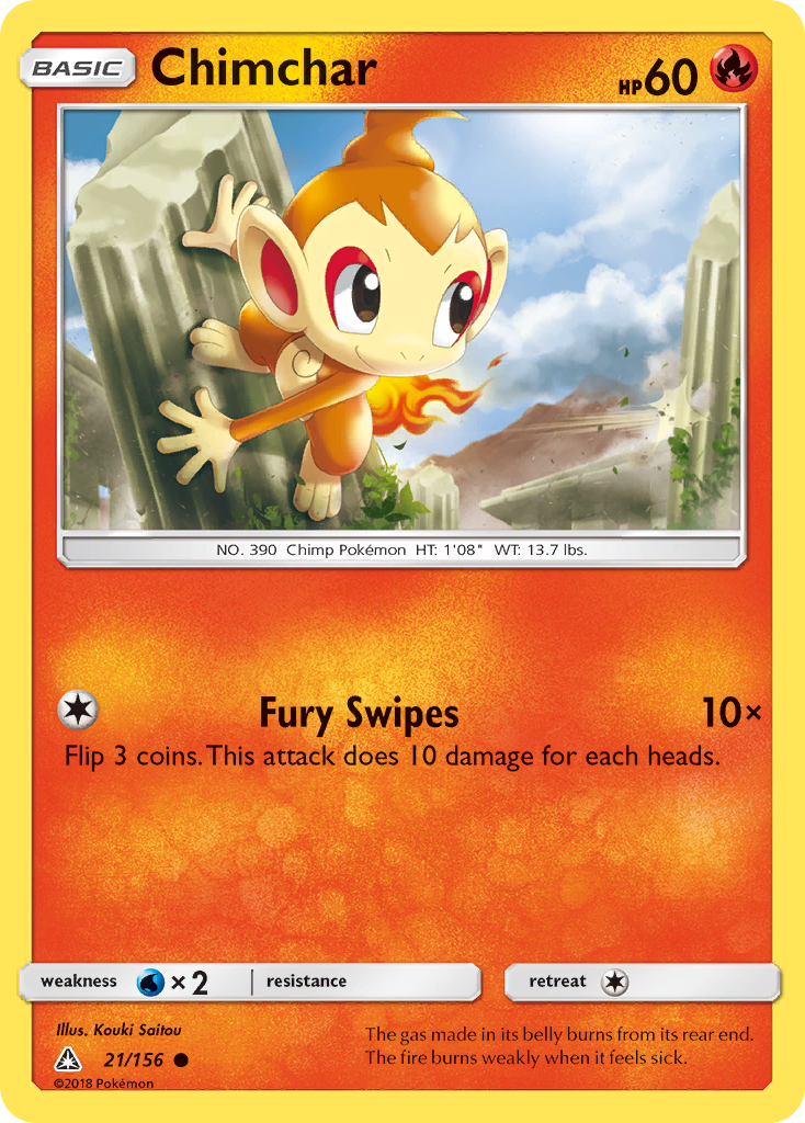 Chimchar (21/156) [Sun & Moon: Ultra Prism] | Card Merchant Takapuna