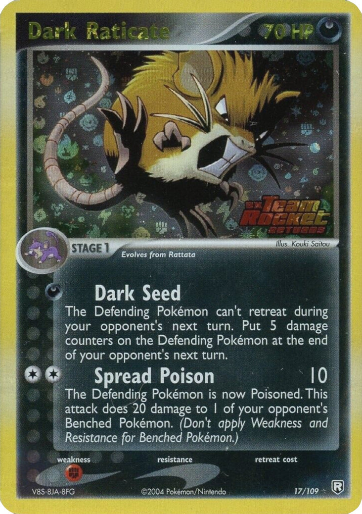 Dark Raticate (17/109) (Stamped) [EX: Team Rocket Returns] | Card Merchant Takapuna