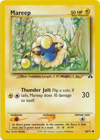 Mareep (58/75) [Neo Discovery Unlimited] | Card Merchant Takapuna