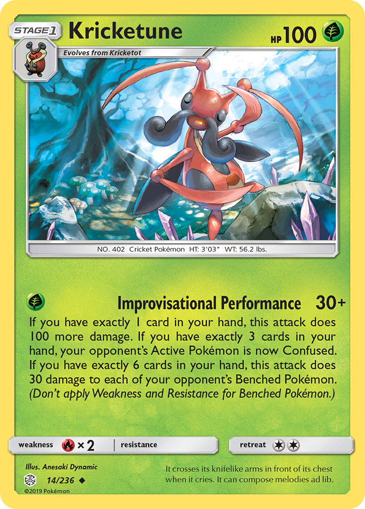Kricketune (14/236) [Sun & Moon: Cosmic Eclipse] | Card Merchant Takapuna